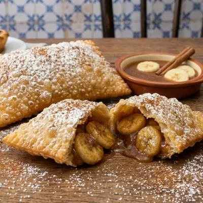 Pastel de banana com canela