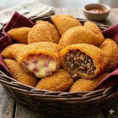 Risole  de presunto e queijo, carne